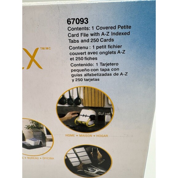 Rolodex Black Covered Petit Card File 250 Cards 2 1/4 in. x 4 in. New Open Box - Picture 3 of 9